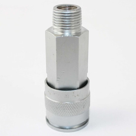 Interstate Pneumatics 3/8 Inch Universal Steel Coupler x 3/8 Inch Male NPT, PK 50 CG661-50K